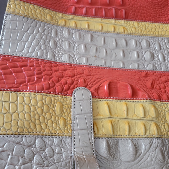 Orange and Yellow Striped Satchel Bag - Picture 9 of 13